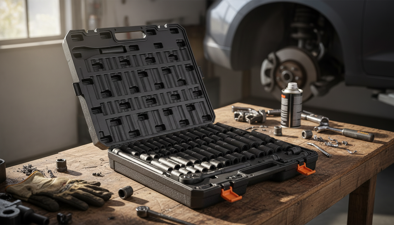 1/2-Inch Drive 6-Point Impact Socket Set: Cr-V, Easy Marks