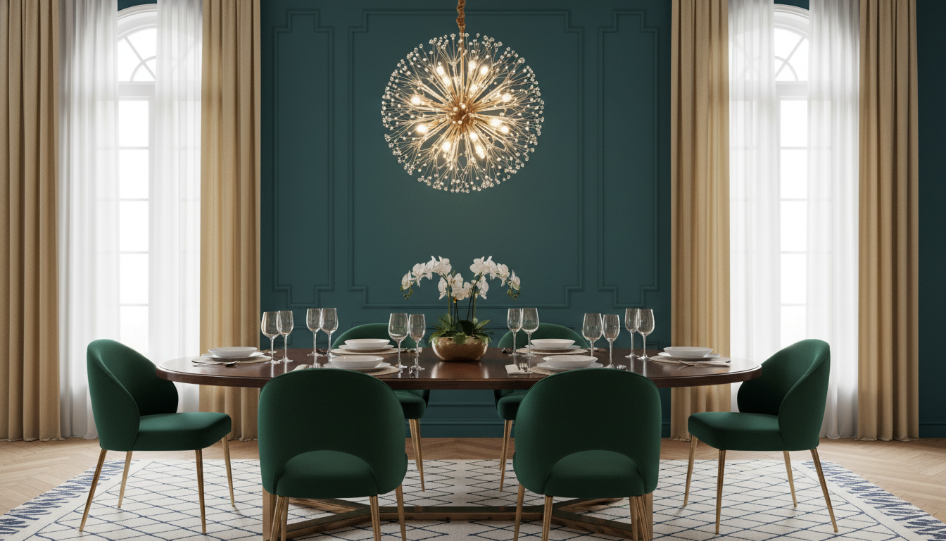 Art Deco Crystal Branch Chandelier: Dining Room Guide