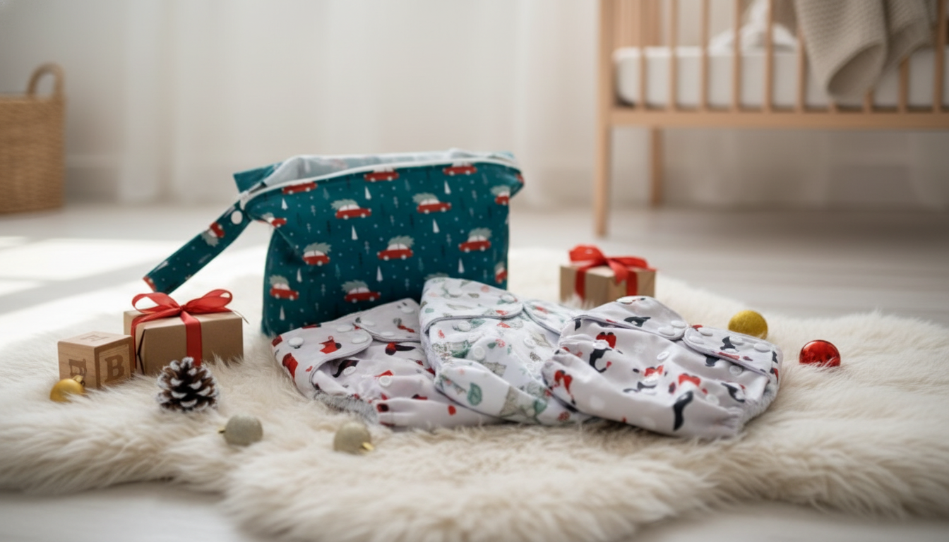 Cloth Diaper Gift Set + Wet Bag: Easy Eco Newborn Gift