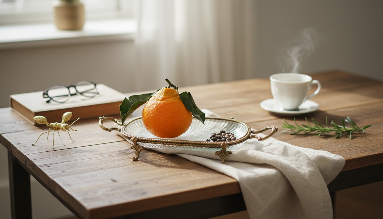 Retro Copper-Frame Glass Tray for Serving & Styling
