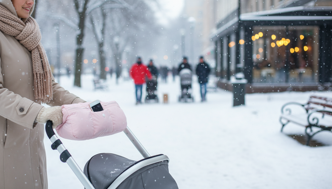 Windproof Stroller Handle Gloves for Cozy Winter Walks