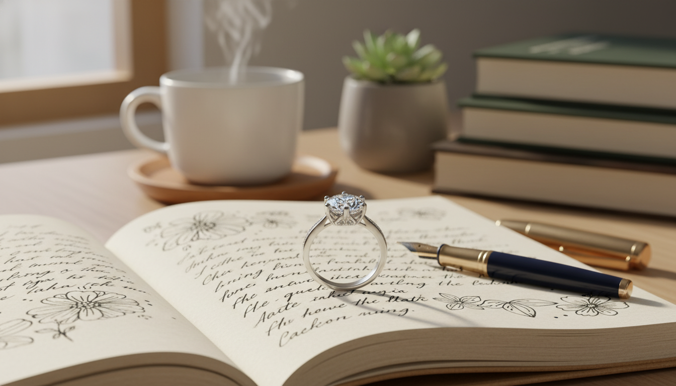 3 Carat Moissanite Engagement Ring in 18K White Gold