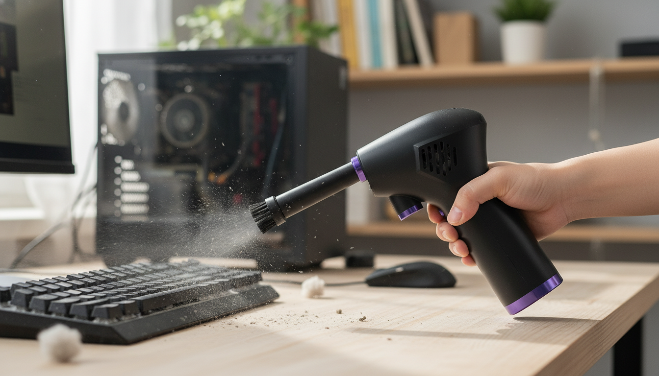 Cordless Air Duster: Clean Keyboards, PC Vents, Desks