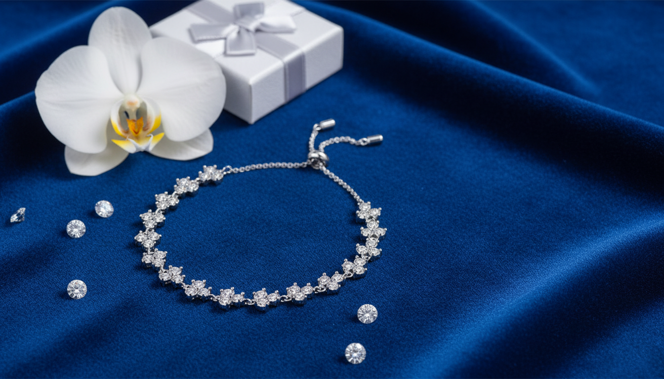 Lucky Clover 1Ct Moissanite Adjustable Bracelet (S925)