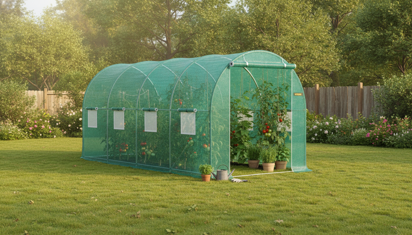 Walk-In Tunnel Greenhouse: 14.8x6.6x6.6 ft Season Boost